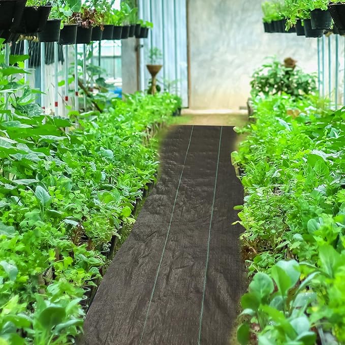 Heavy Duty Weed Barrier, 3.2oz Black Weed Blocker Fabric, Garden Fabric Weed Barrier, Weed Control Fabric Ground Cover, Landscape Fabric for Road, Gardening Mat (4FT*300FT)