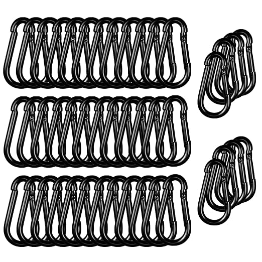 40PCS M5 Heavy Duty Carabiner Clip, 2Inch Snap Hook Quick Link Small Carabiner by XHAMXE