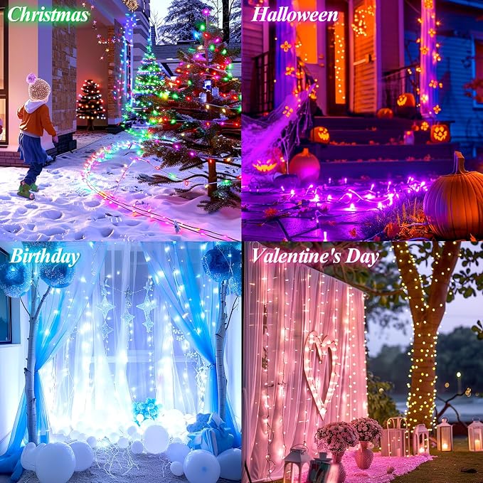 LitHome 99Ft 300 LED Color Changing Christmas String Lights, 35 Colors 9 Modes - Image 7
