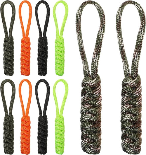 10 Pieces Paracord Zipper Pull Replacement Zipper Pulls Tab 4" Keychain by Unknown