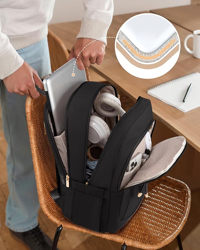 LOVEVOOK Laptop Backpack for Women, 15.6 inch Waterproof College Backpack Woman - Image 4