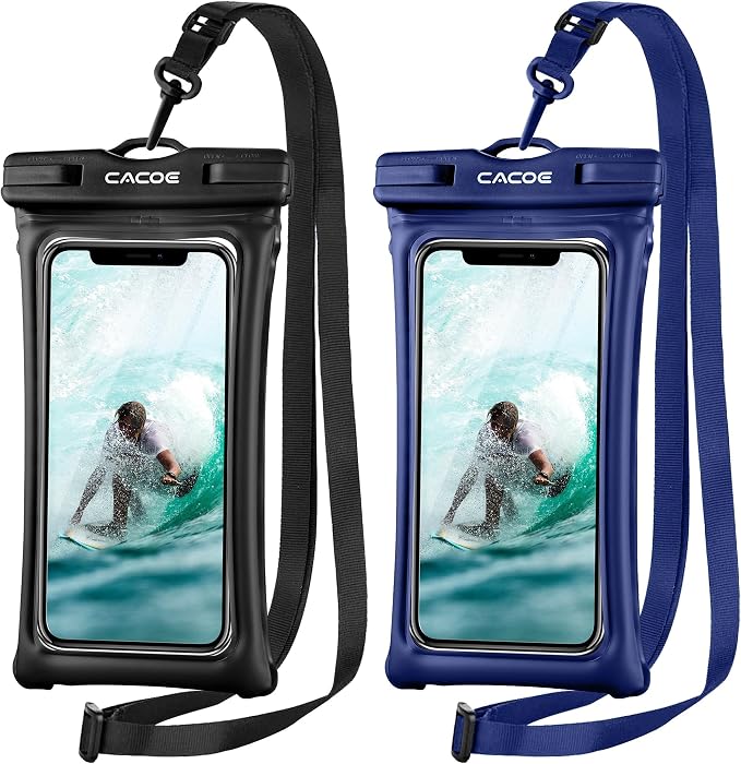 CACOE Universal Waterproof Phone case 2 Pcs-Up to 7.0", Phone Pouch by CACOE