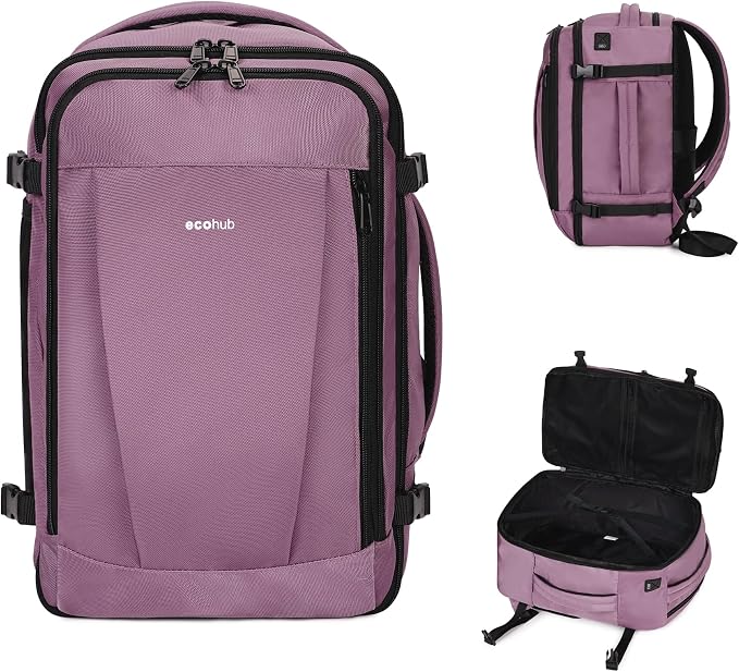 ECOHUB Travel Backpack 18x14x8 Spirit Airlines Personal Item Bag Carry On by ECOHUB