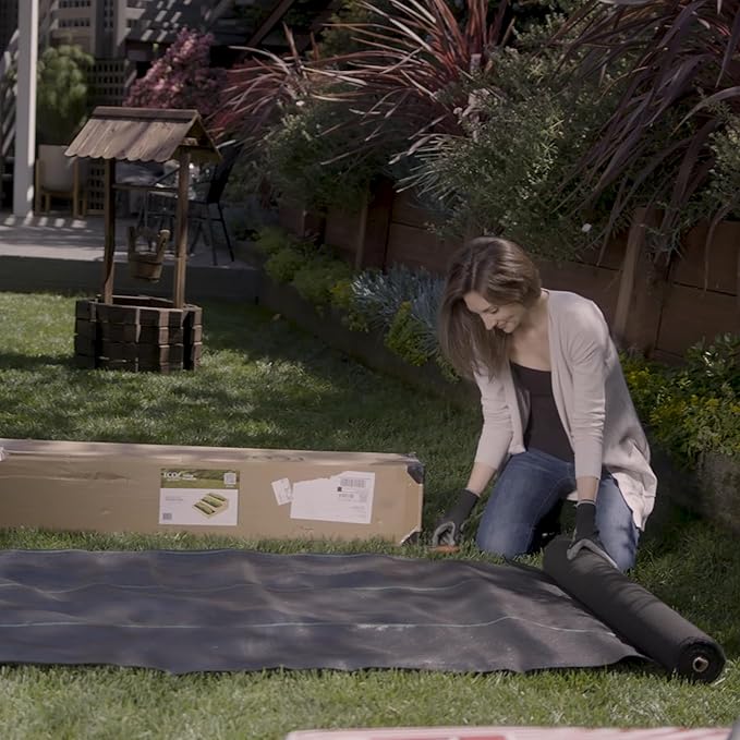 ECOgardener Premium 5oz Landscape Fabric, 4ft x 100ft Pro Garden Weed Barrier - Durable & Heavy Duty Weed Block Gardening Mat, Easy Setup & Superior Weed Control, Eco-Friendly & Convenient Design