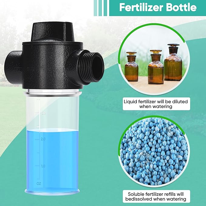 Stainless Steel Deep Root Tree Watering Tool,Root Feeder with Fertilizer Bottle Watering Wand Irrigation System Watering Stake,for Trees Bushes Shrubs Fruit Trees with Brass Valve T-Handle