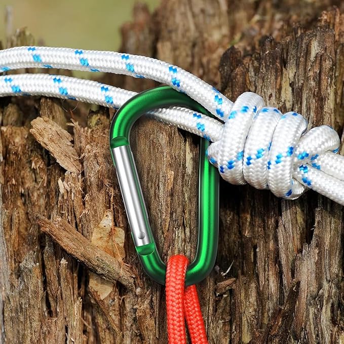 Carabiner Keychain Clip -3" Aluminum Carabiner D Ring, Caribeener Clips - Image 4
