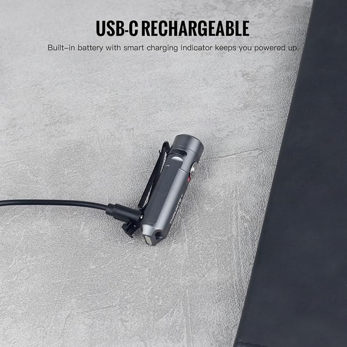ThruNite Ti Mini Keychain Flashlight, USB-C Rechargeable EDC Pocket Light - Image 2