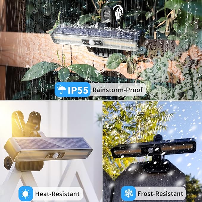 Clip On Solar Motion Lights Outdoor Waterproof, 4 Pack Motion Sensor Outdoor - Image 7