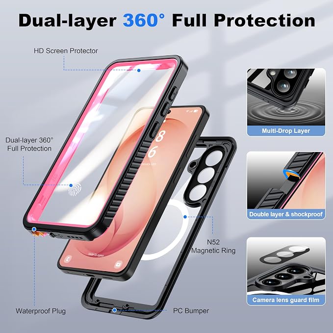 ANTSHARE for Samsung Galaxy S26 Case Waterproof, Built-in Lens & Screen - Image 5