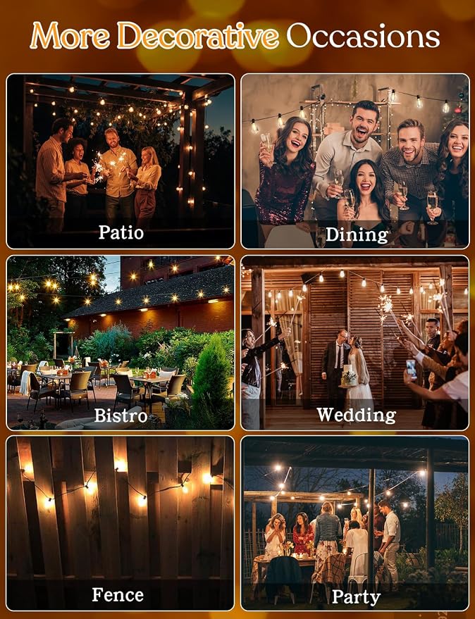 YOYONACY 100 FT Outdoor String Lights - Image 9