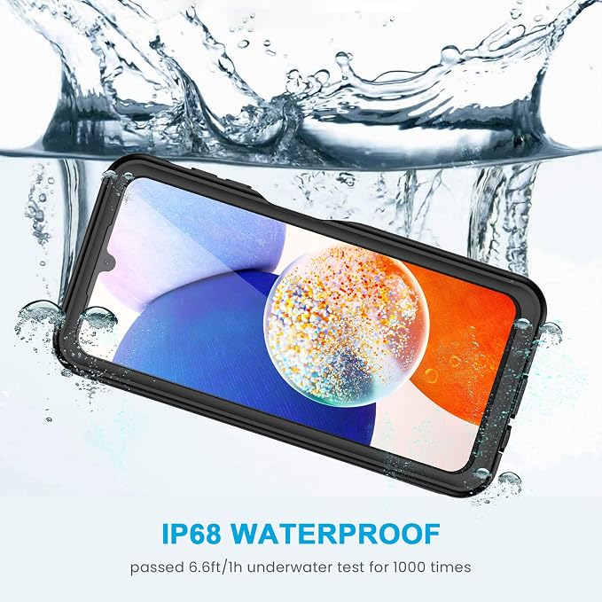 Lanhiem for Samsung Galaxy A14 5G Case, IP68 Waterproof Dustproof, Built-in - Image 2