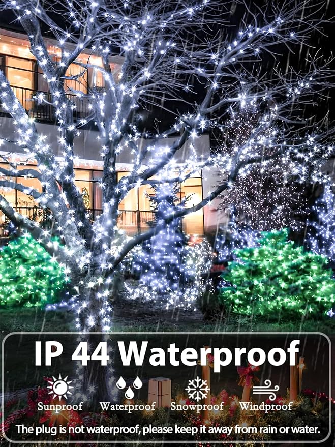 Upgraded 165FT 500 LED Christmas Outdoor Decoration Lights & Indoor, Memory - Image 4