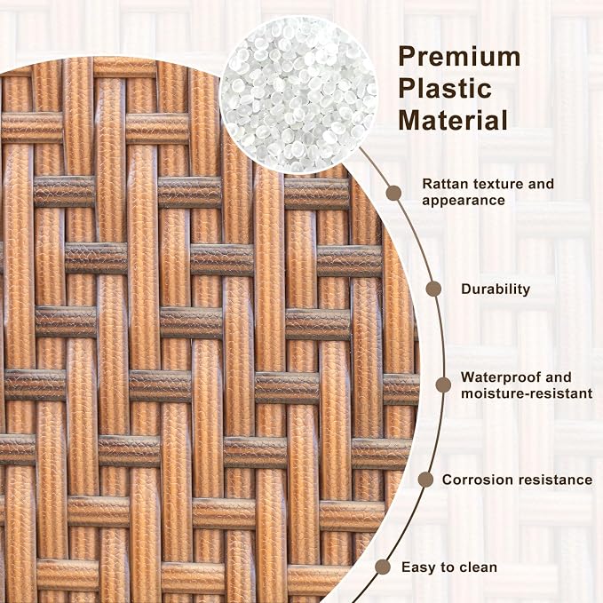 M METERXITY 1-Pack Wicker Repair Kit, 8mm x 33ft/10m Plastic Flat Rattan - Image 2