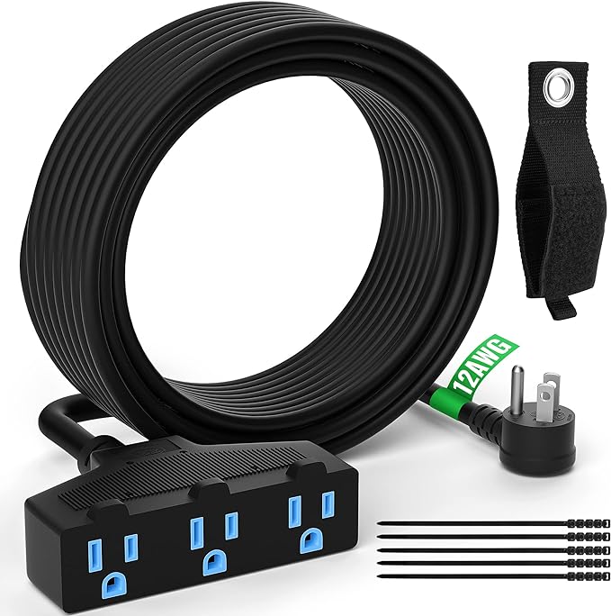 Outdoor Extension Cord 75 Ft by Elecan