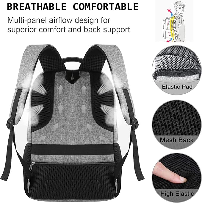 Volher 17 Inch Laptop Backpack, Business Anti Theft Slim Durable Laptops - Image 5
