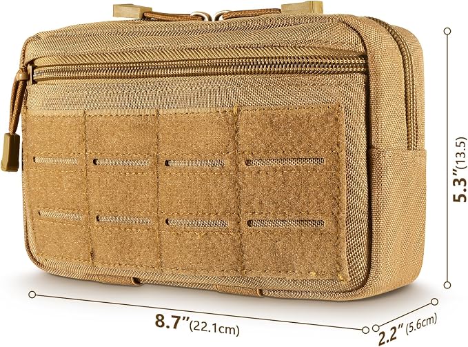 FRTKK Tactical Molle Admin Pouch Utility Laser Cut EDC Tool Pouch Bag - Image 2