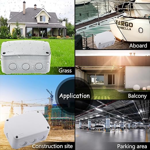 Outdoor Junction Box, Nineleaf White IP66 Weatherproof Electrical Project Boxes - Image 4