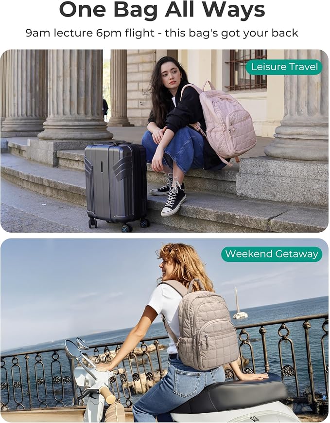 BAGSMART College Laptop Backpack, Travel Backpack - Image 8