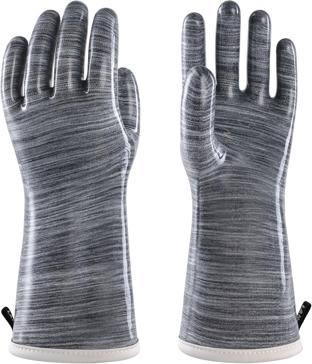 wahoo Liquid Silicone Smoker Oven Gloves, Food-Contact Grade, Heat Resistant Gloves for Cooking, Grilling, Baking, Grey, Medium