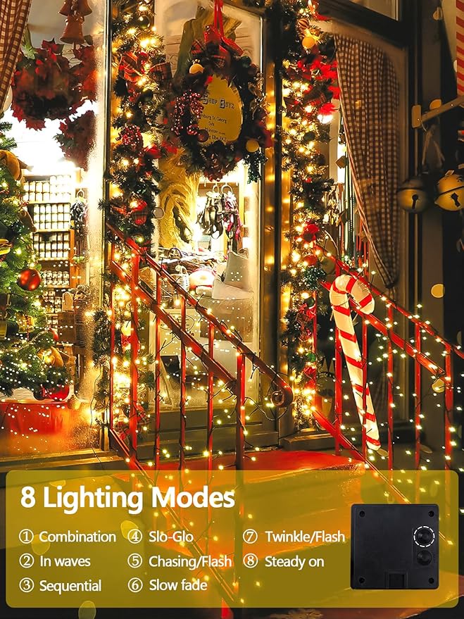 6 Pack 600 LED Solar String Lights - Image 7