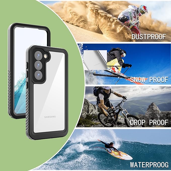 for Samsung Galaxy S22 Case, IP68 Waterproof Dustproof Case, Full Body Heavy - Image 7