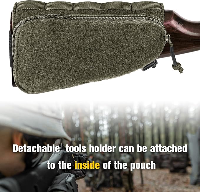 PETAC GEAR Tactical Buttstock Rifle Stock Pack/Adjustable Shell Holder Cheek - Image 2