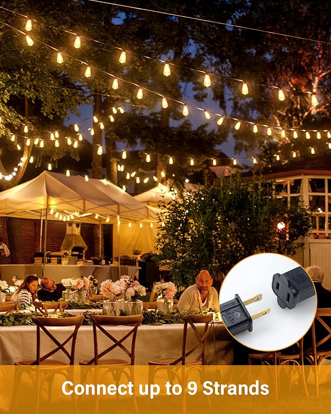 Doukedge String Lights for Outside, 150FT Patio Lights Outdoor Waterproof - Image 5