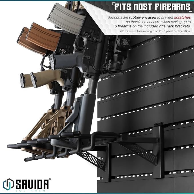 Savior Equipment Wall Rack System Heavy-Duty Steel Tactical Rifle Carbine - Image 4
