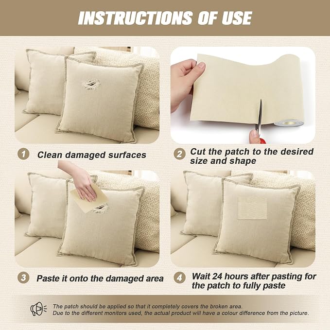 2 Pieces 9 x 11 inch Canvas Repair Patches Canvas Fabric Patch Self-Adhesive - Image 6