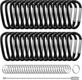 30PCS Aluminum Carabiner Clips by XIECHANEE