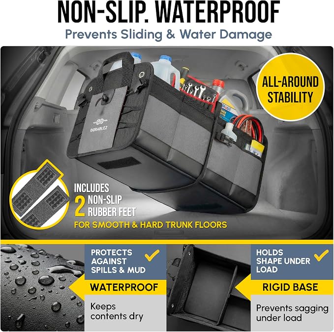 Modular 4-Section XL Trunk Organizer – Car Storage - Image 6