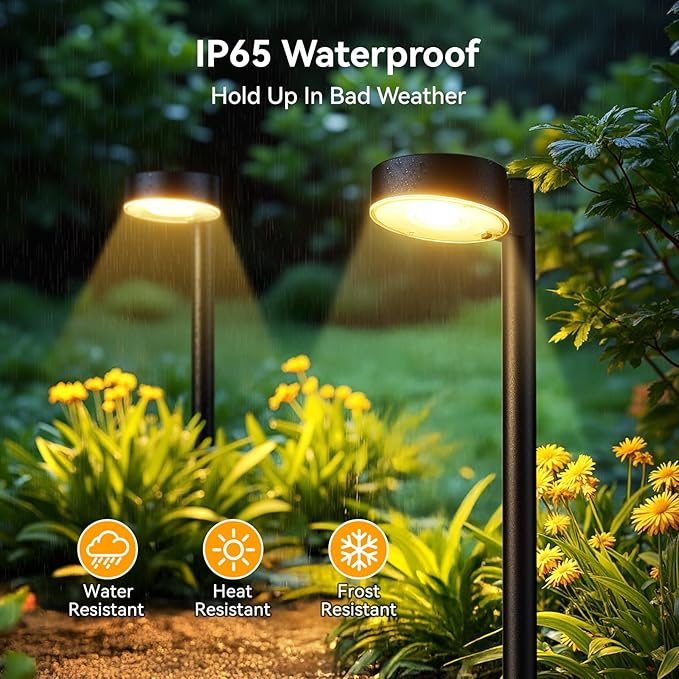 Ahaorigin 4 Pack Solar Pathway Lights Outdoor, Bright LED Solar Lights Outdoor - Image 3