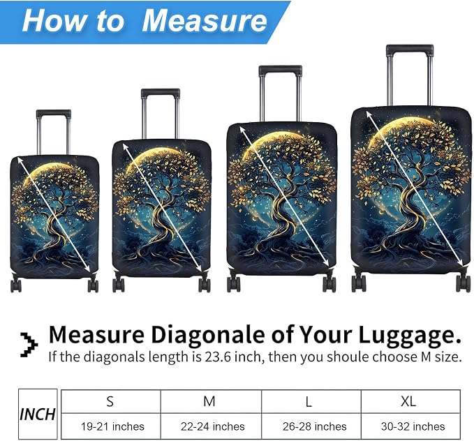 Luggage Cover Protector for 30-32 Inch Suitcases, TSA Approved Elastic Travel - Image 2