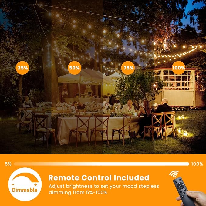Bdrofn 100FT Solar String Lights Outdoor Waterproof, Solar Patio Lights - Image 2