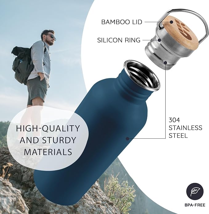Bambaw Non-Insulated Stainless Steel Water Bottle 32oz - Image 2