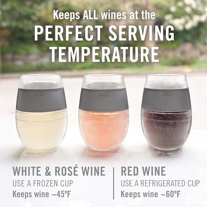 HOST Cooling Cup, Glasses for Red and White Wine, 8.5 oz, Translucent Green - Image 3