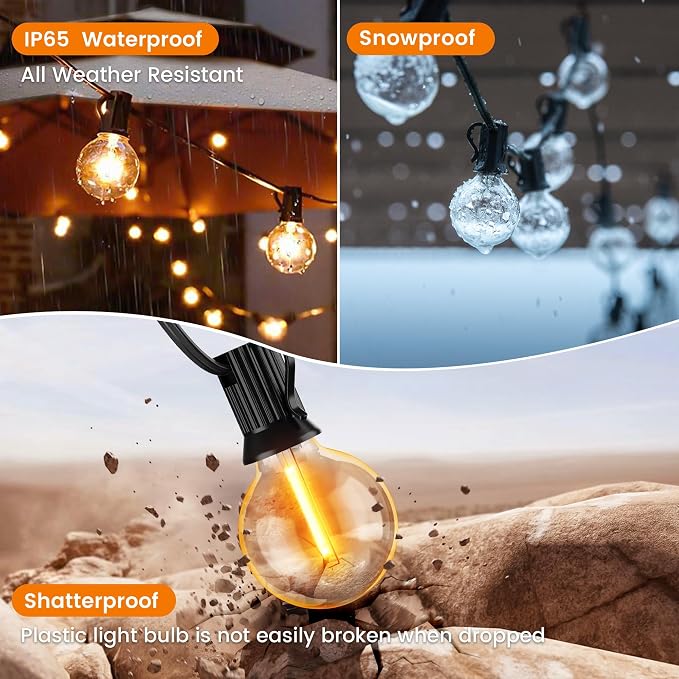 OHLUX Outdoor String Lights, 150FT Patio Lights - Image 3