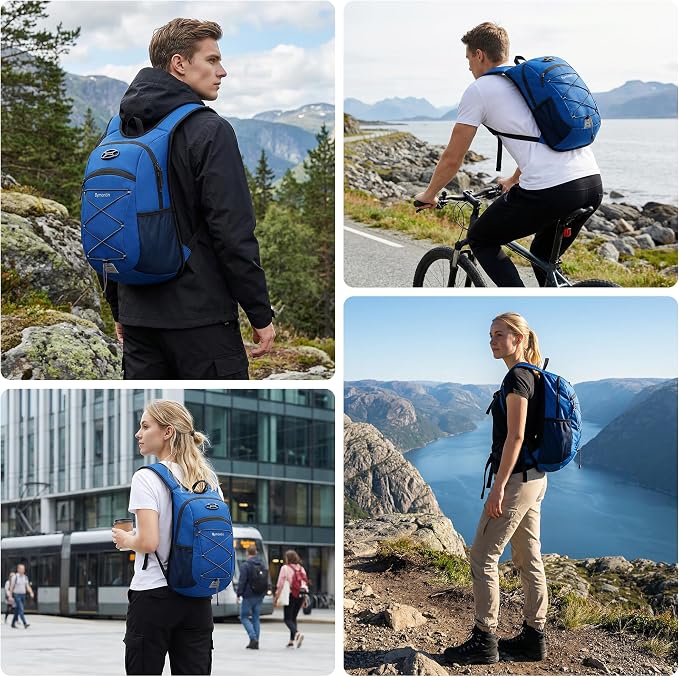 Ultra-Light Soft Daypack 15L/20L, Cushioned Breathable Back Panel Backpack - Image 6