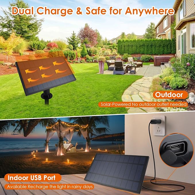 Bdrofn 2 Pack 120FT Solar String Lights Outdoor, Solar Patio Lights Waterproof - Image 6