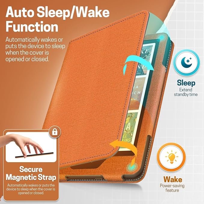 TNP Stand Case with Strap for Kindle Paperwhite 12th Gen 2024 / Kindle - Image 4