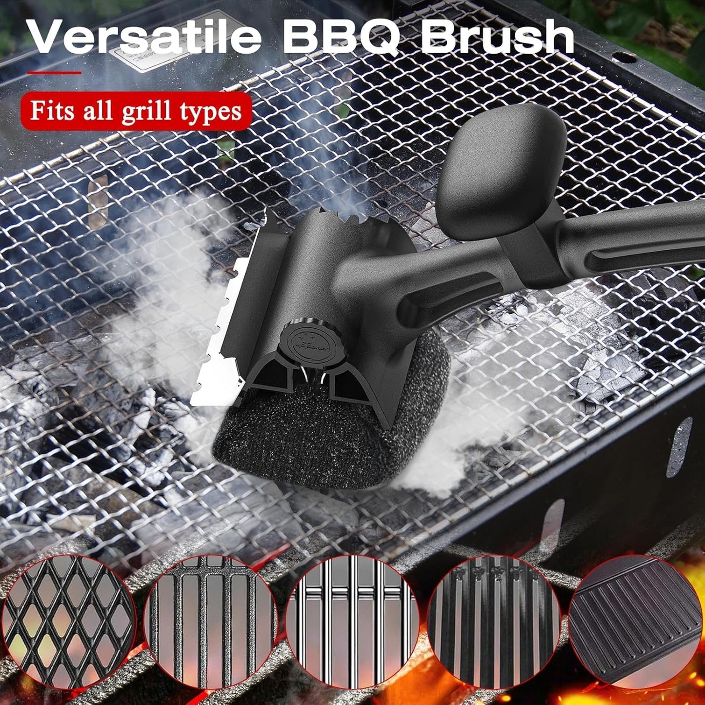 2 Pack Replaceable Cleaning Head, Grill Brush Bristle Free