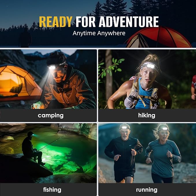 HOKOILN 4-Pack LED Headlamp Rechargeable - Image 8