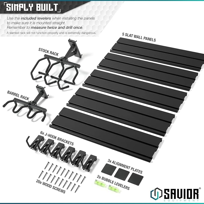 Savior Equipment Wall Rack System Heavy-Duty Steel Tactical Rifle Carbine - Image 6