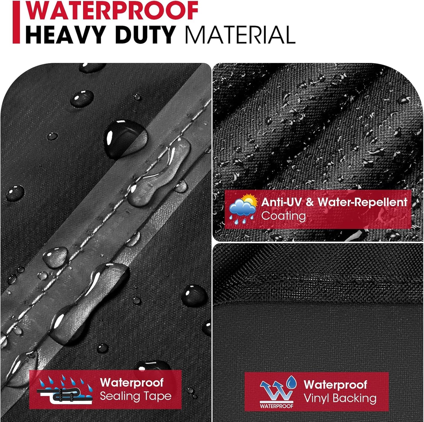 Unicook 28 Inch Griddle Cover for Blackstone and Nexgrill Cooking Station, Heavy Duty Waterproof Flat Top BBQ Grill Cover with Sealed Seam, Includes Support Pole, Black