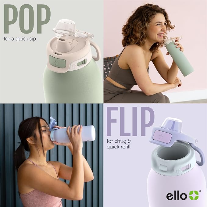 Ello Pop & Fill 40oz Stainless Steel Water Bottle - Image 4