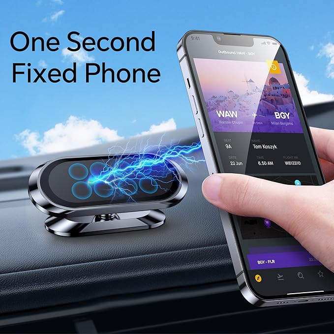 【2-Pack】 Magnetic Phone Holder for Car Dash【Strong Magnet】 Magnetic Car Phone - Image 2
