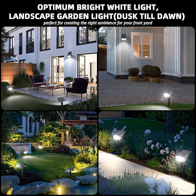 LEREKAM Solar Spot Lights Outdoor, 40 LEDs Solar Outdoor Waterproof Landscape - Image 7