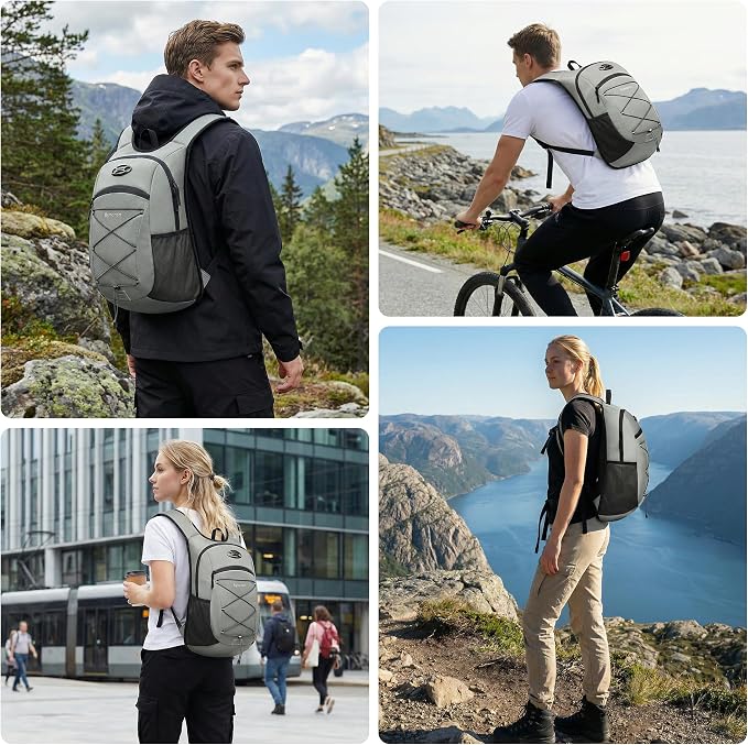 Ultra-Light Soft Daypack 15L/20L, Cushioned Breathable Back Panel Backpack - Image 7
