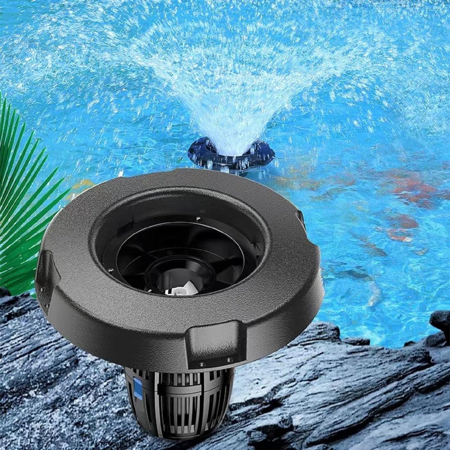 RGB LED Pond Fountain Aerator,with Color-Changing Light Show, 10000 GPH Floating Aerating Pump, 35ft Power Cord, Time Control, Perfect for Ponds & Lakes (NO-RGB)