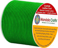 Mandala Crafts Round Genuine Green Leather Cord by MandalaCrafts